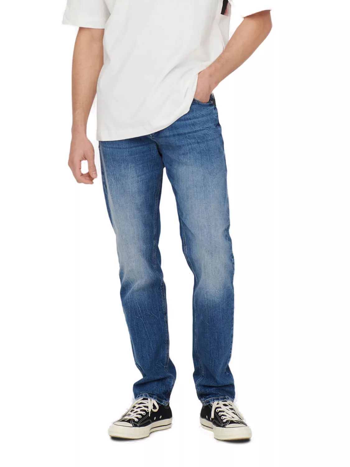 Only & Sons Herren Jeans ONSAVI COMFORT 4935 - Relaxed Fit - Blau - Dark Me günstig online kaufen