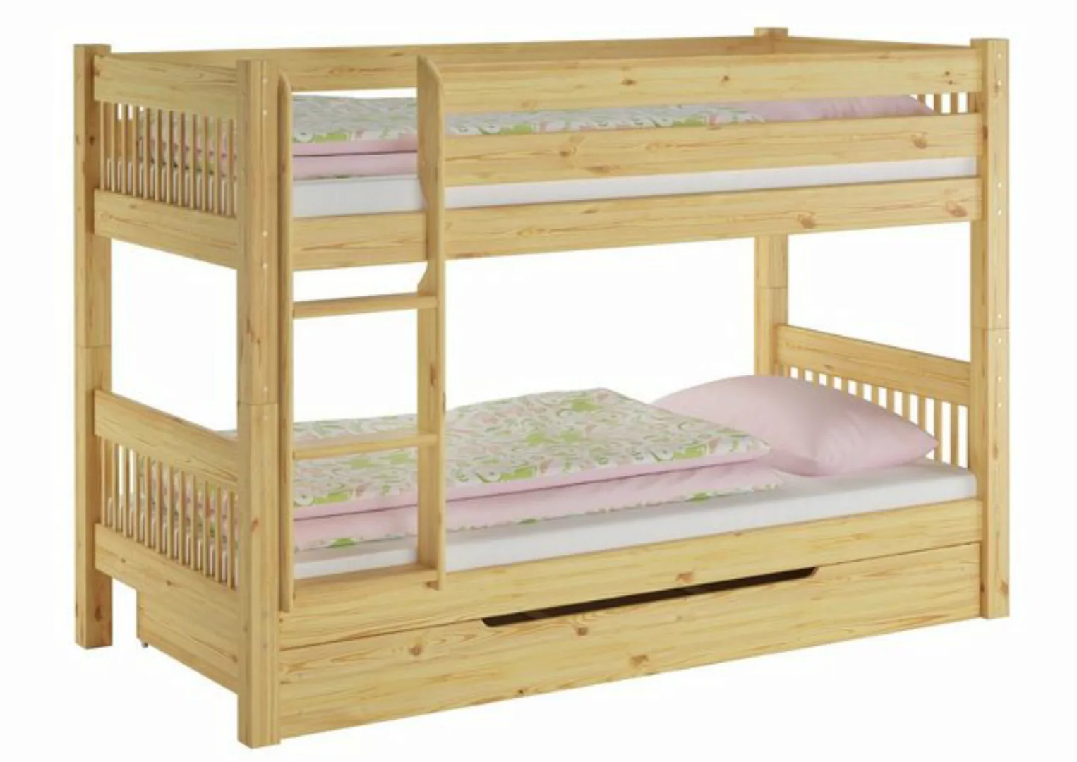 ERST-HOLZ Etagenbett Etagenbett 90x200 Kiefer massiv für Kinder günstig online kaufen