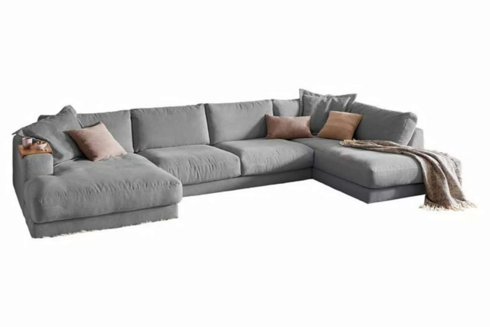 KAWOLA Wohnlandschaft MADELINE, Sofa U-Form Cord, Longchair rechts od. link günstig online kaufen