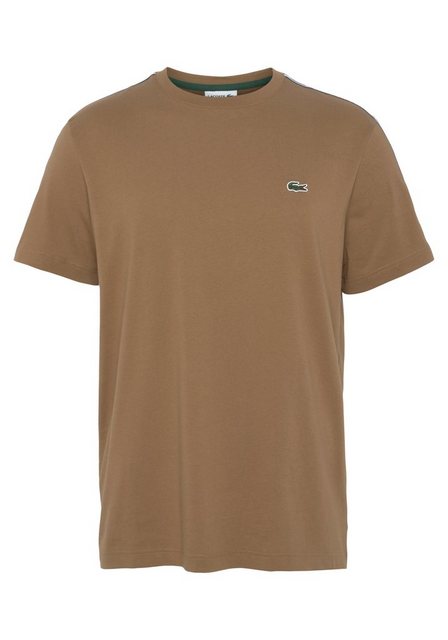 Lacoste T-Shirt mit beschriftetem Kontrastband an den Schultern günstig online kaufen