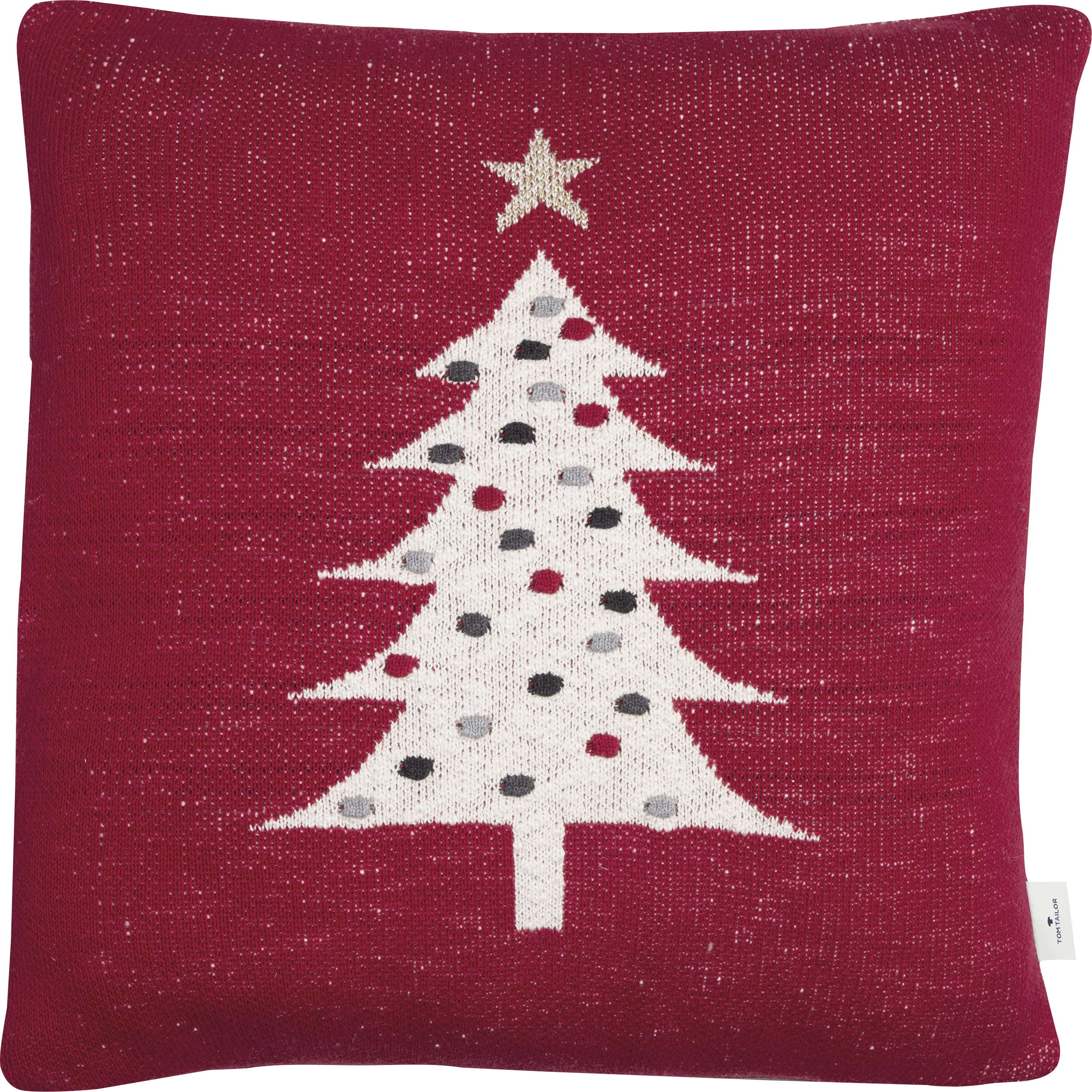 TOM TAILOR HOME Dekokissen »Knitted Red Tree«, Gestrickte Kissenhülle ohne günstig online kaufen