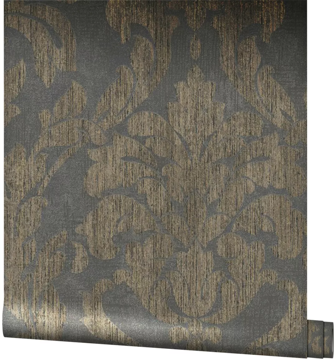 Marburg Vliestapete Grafisch Ornamentmuster Schwarz-Gold 10,05 m x 0,53 m F günstig online kaufen