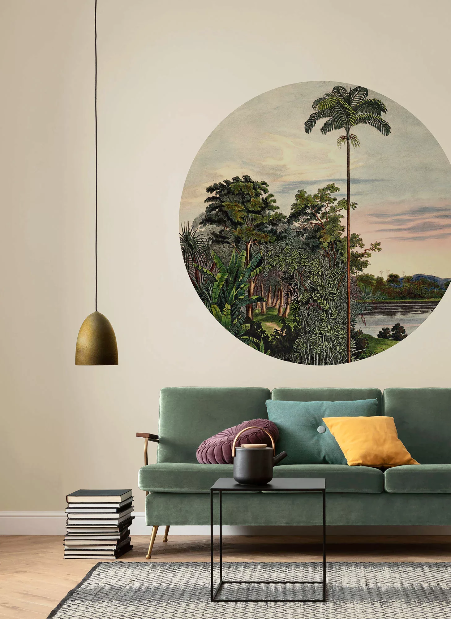 Komar Fototapete »Vintage Landscape«, 125x125 cm (Breite x Höhe), rund und günstig online kaufen