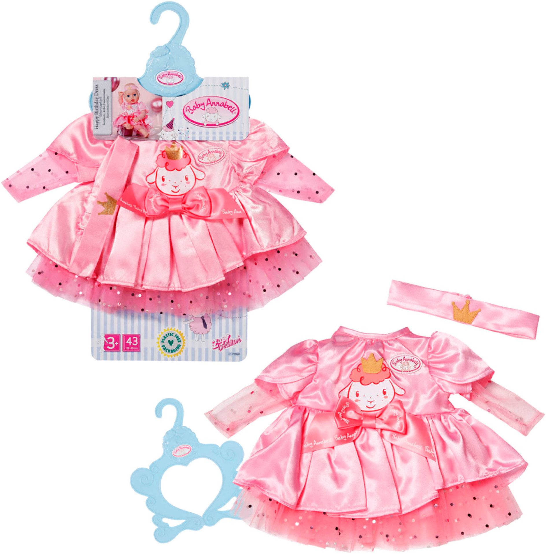 Baby Annabell Puppenkleidung Geburtstagskleid 43 cm günstig online kaufen