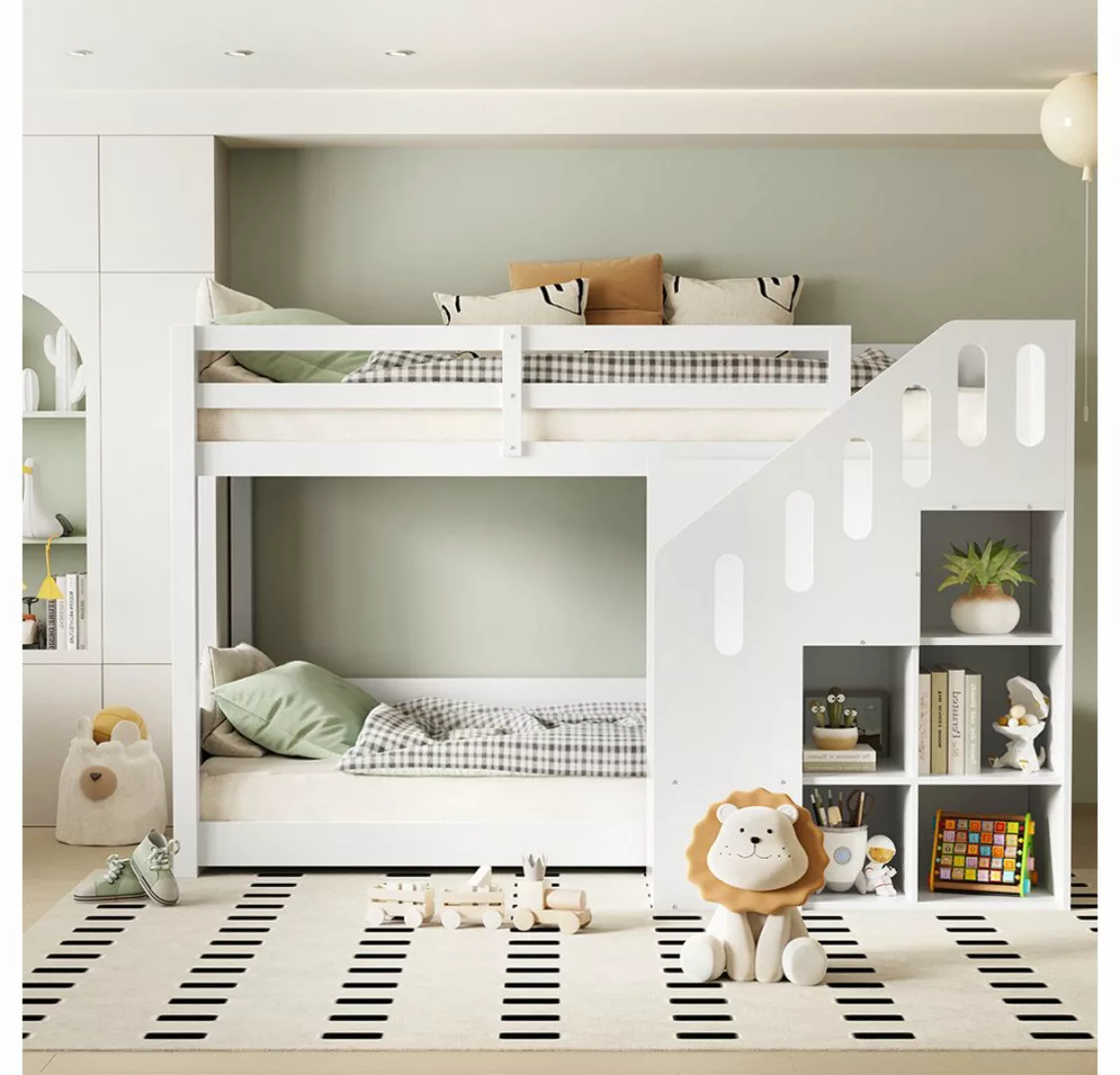 Sweiko Etagenbett Doppelbett, multifunktionales Kinderbett, (Mit Treppen un günstig online kaufen