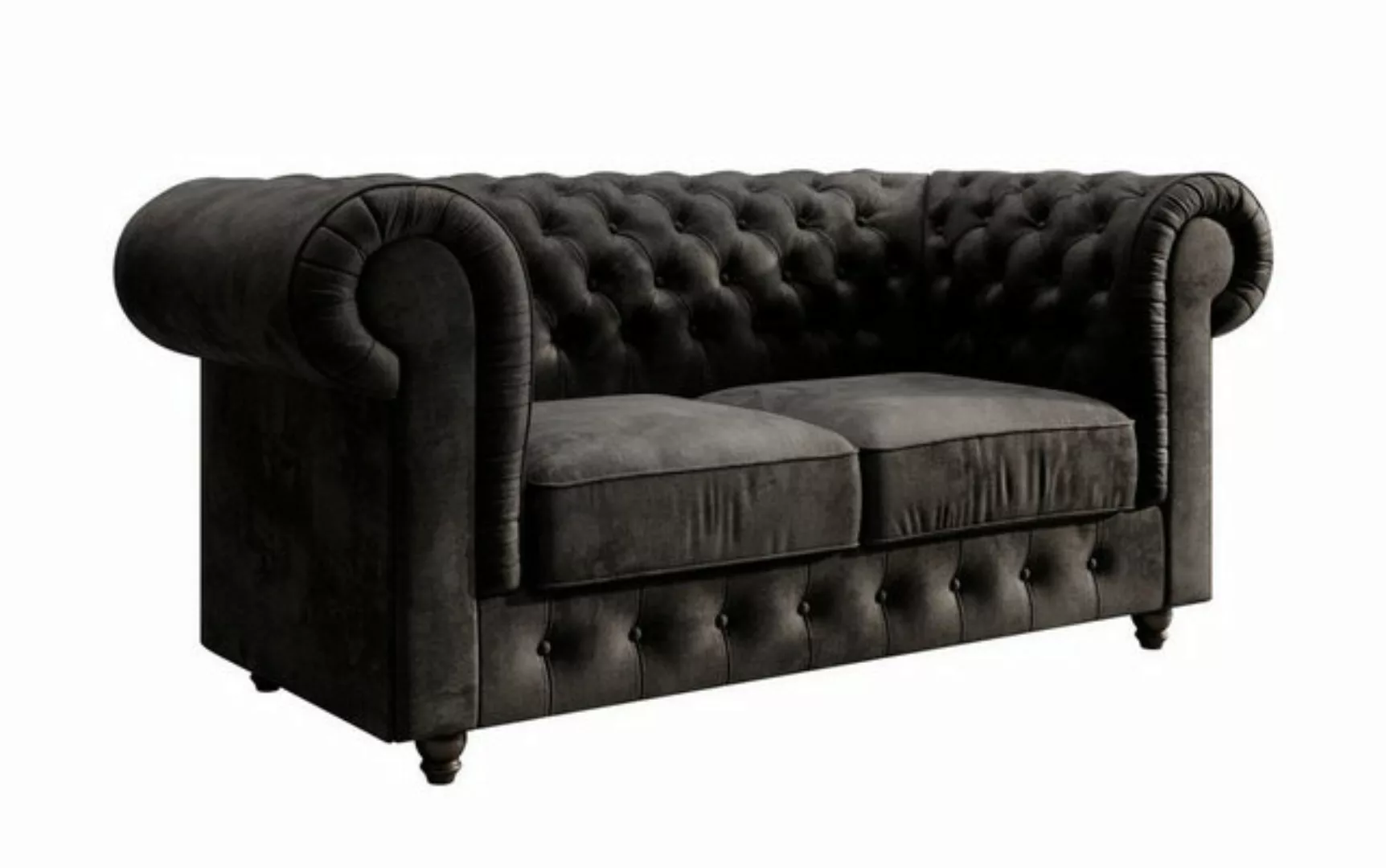 Luxusbetten24 Sofa Chesterfield Sofa Roya, mit Samtbezug günstig online kaufen