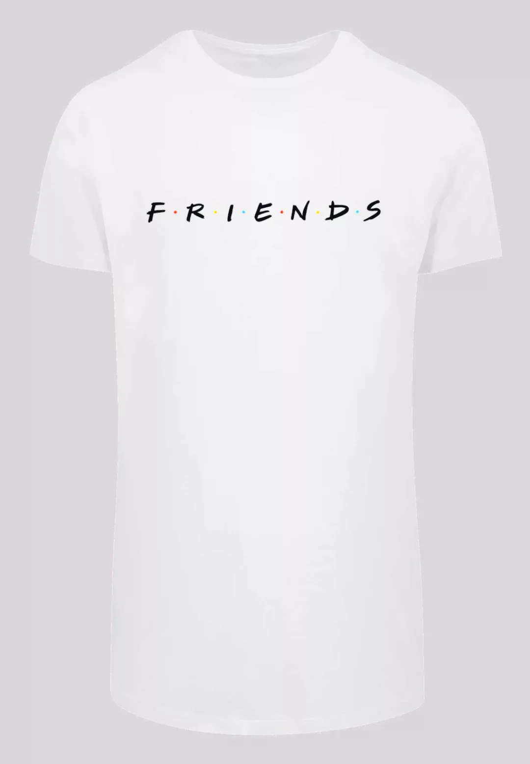 F4NT4STIC Kurzarmshirt "F4NT4STIC Herren Friends Text Logo -WHT with Shaped günstig online kaufen