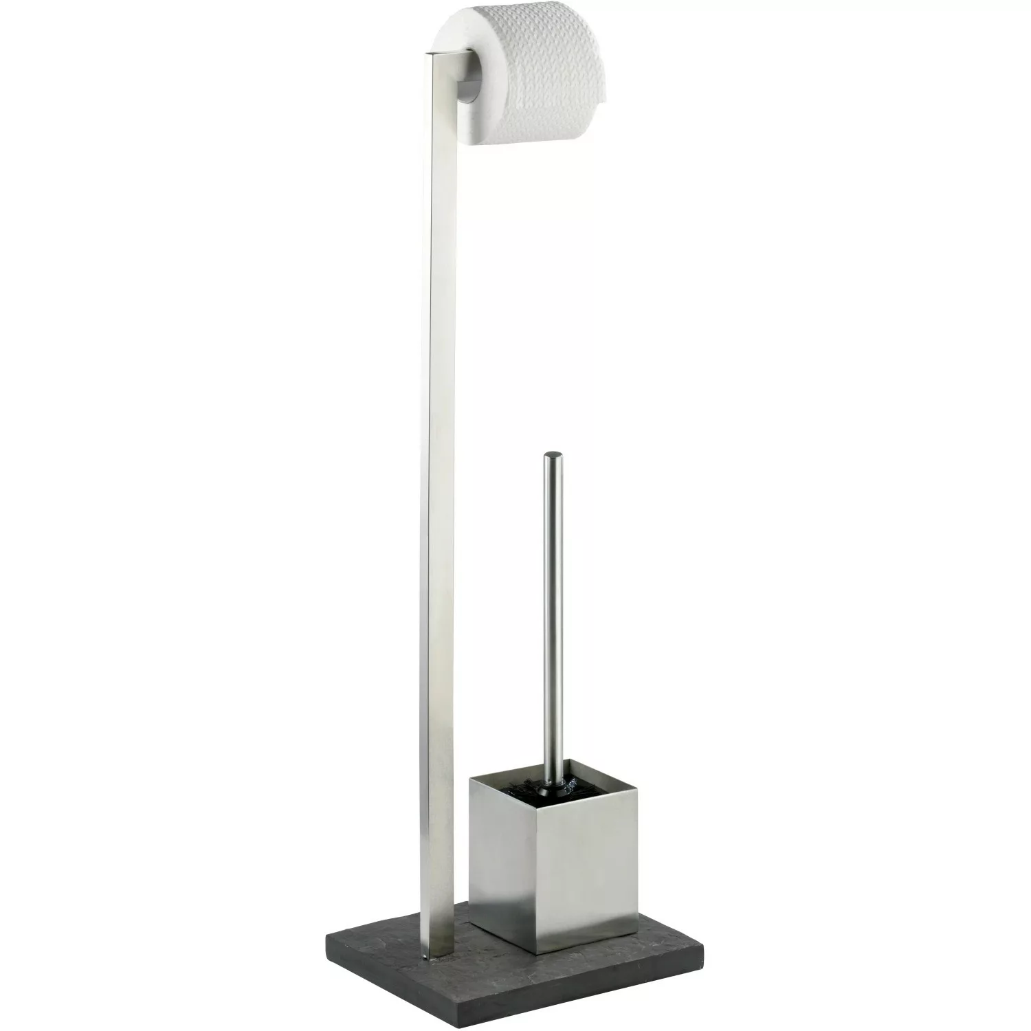 Wenko Stand WC-Garnitur Slate Rock Edelstahl günstig online kaufen