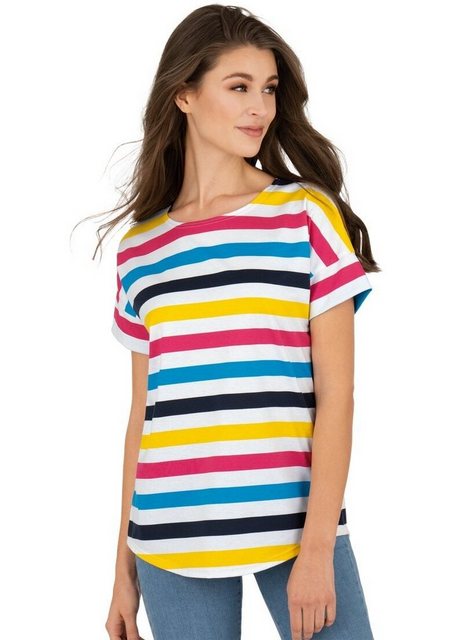 Trigema T-Shirt TRIGEMA Oversize T-Shirt mit Streifenmuster (1-tlg) günstig online kaufen