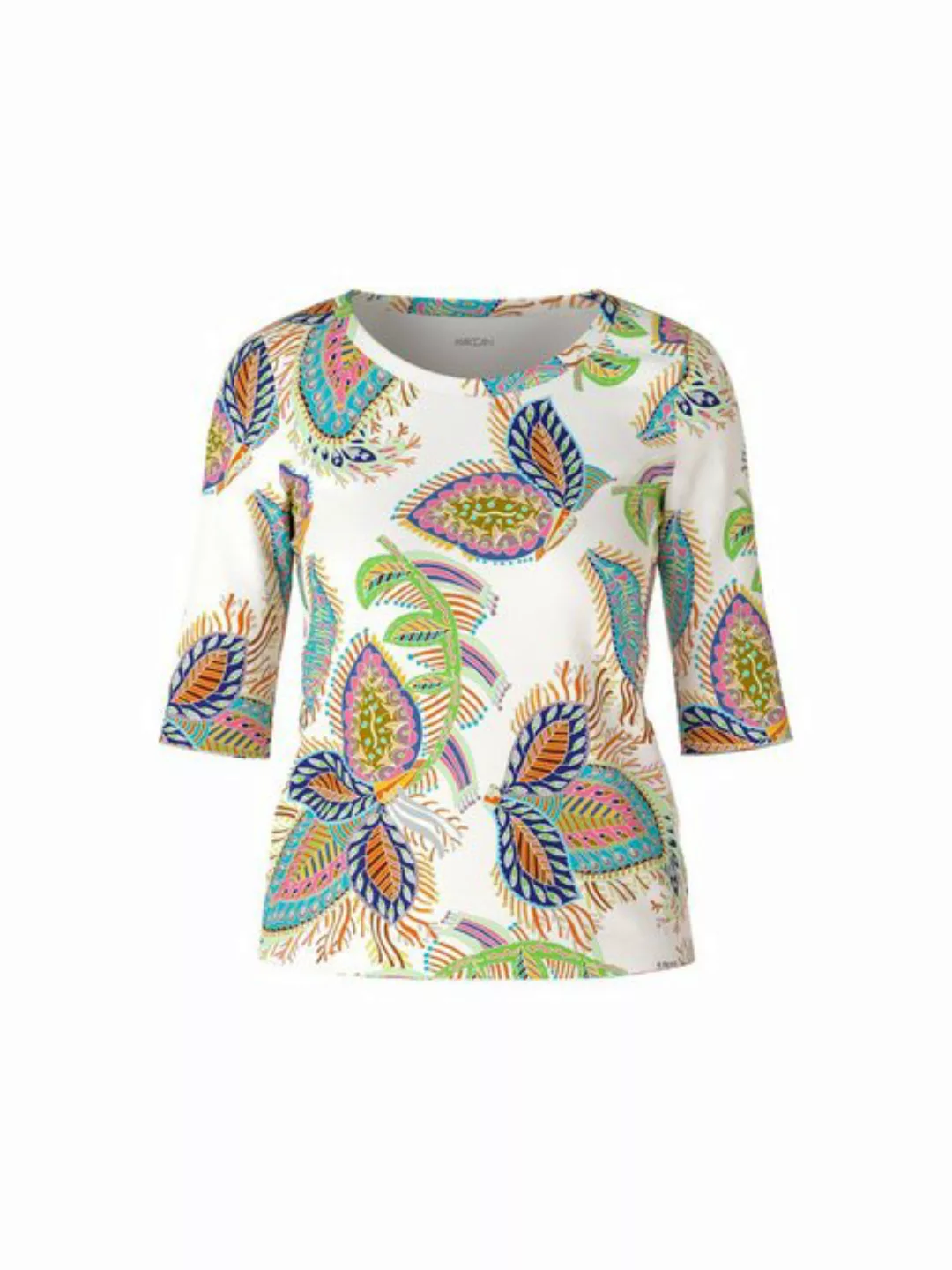 Marc Cain T-Shirt "Collection Swan Opera" Premium Damenmode mit bunter Stic günstig online kaufen
