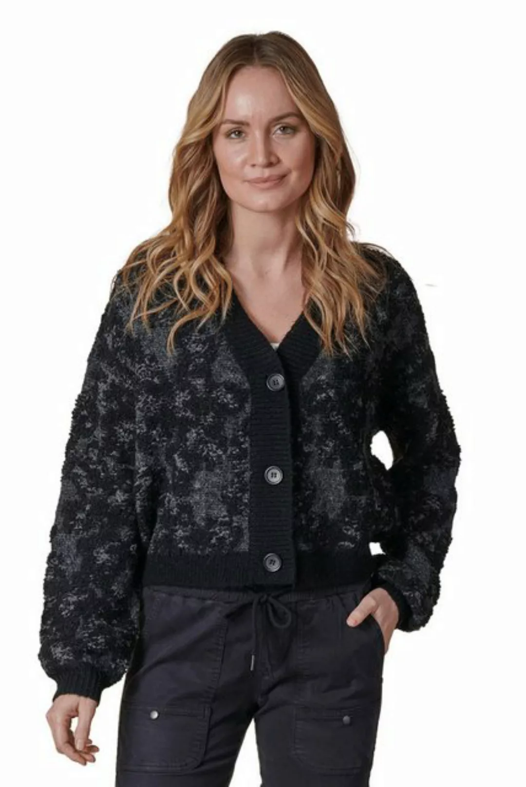 Zhrill Strickjacke Strickjacke ZHGLORIA ABSTRACT Schwarz (0-tlg) günstig online kaufen