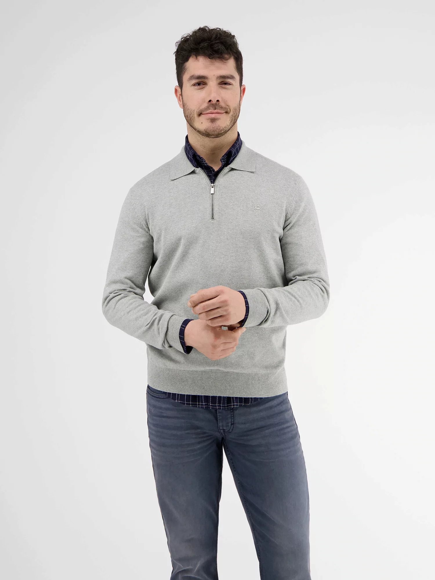 LERROS Strickpullover "LERROS Strickpolo, langarm" günstig online kaufen