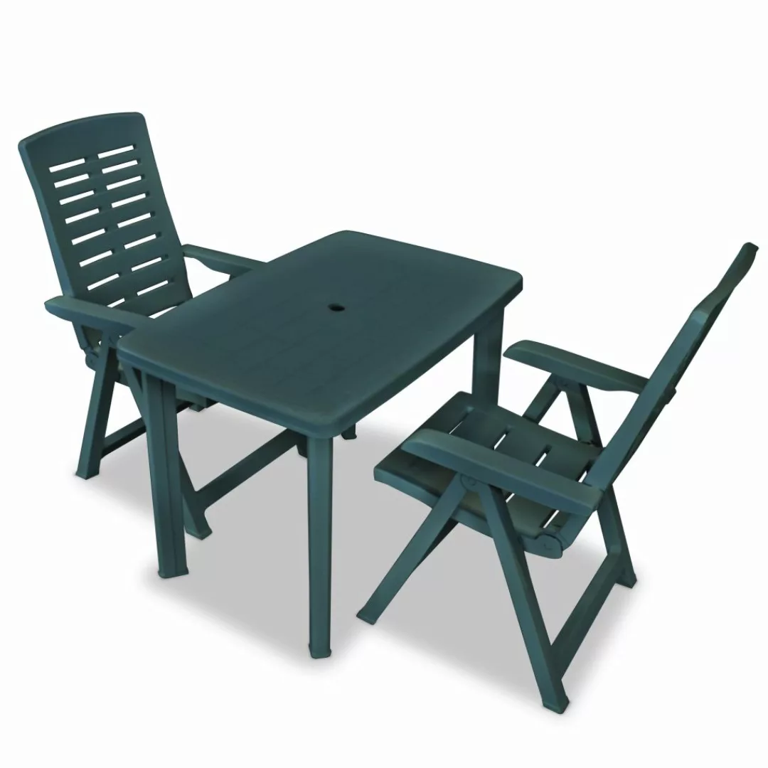 3-tlg. Bistro-set Kunststoff Grün günstig online kaufen