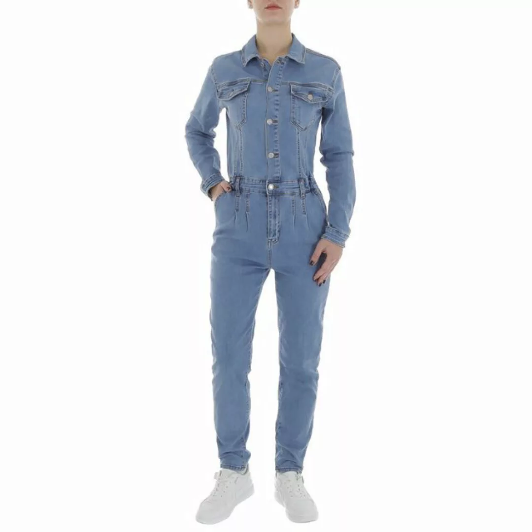 Ital-Design Jumpsuit Damen Freizeit (87543224) Used-Look Stretch Langer Jum günstig online kaufen