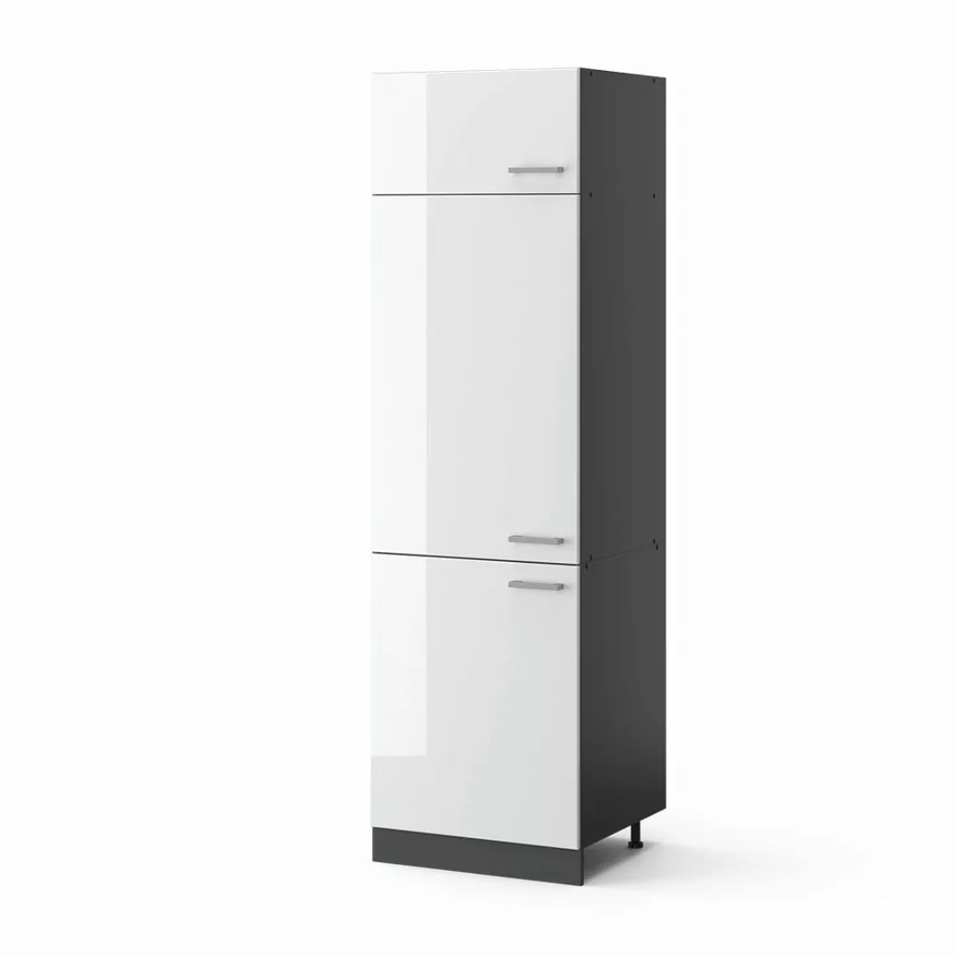 Vicco Kühlumbauschrank R-Line, Weiß Hochglanz/Anthrazit, 60 günstig online kaufen