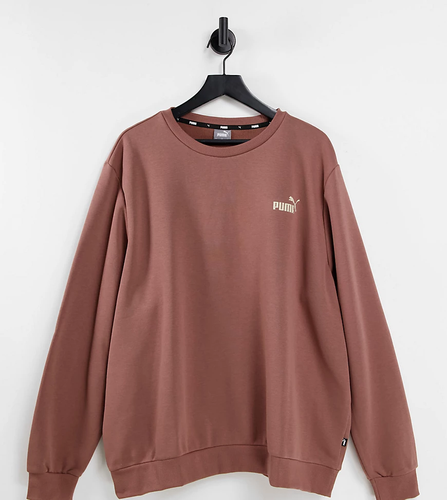 Puma Plus – Essentials – Sweatshirt in Schokolade-Braun günstig online kaufen