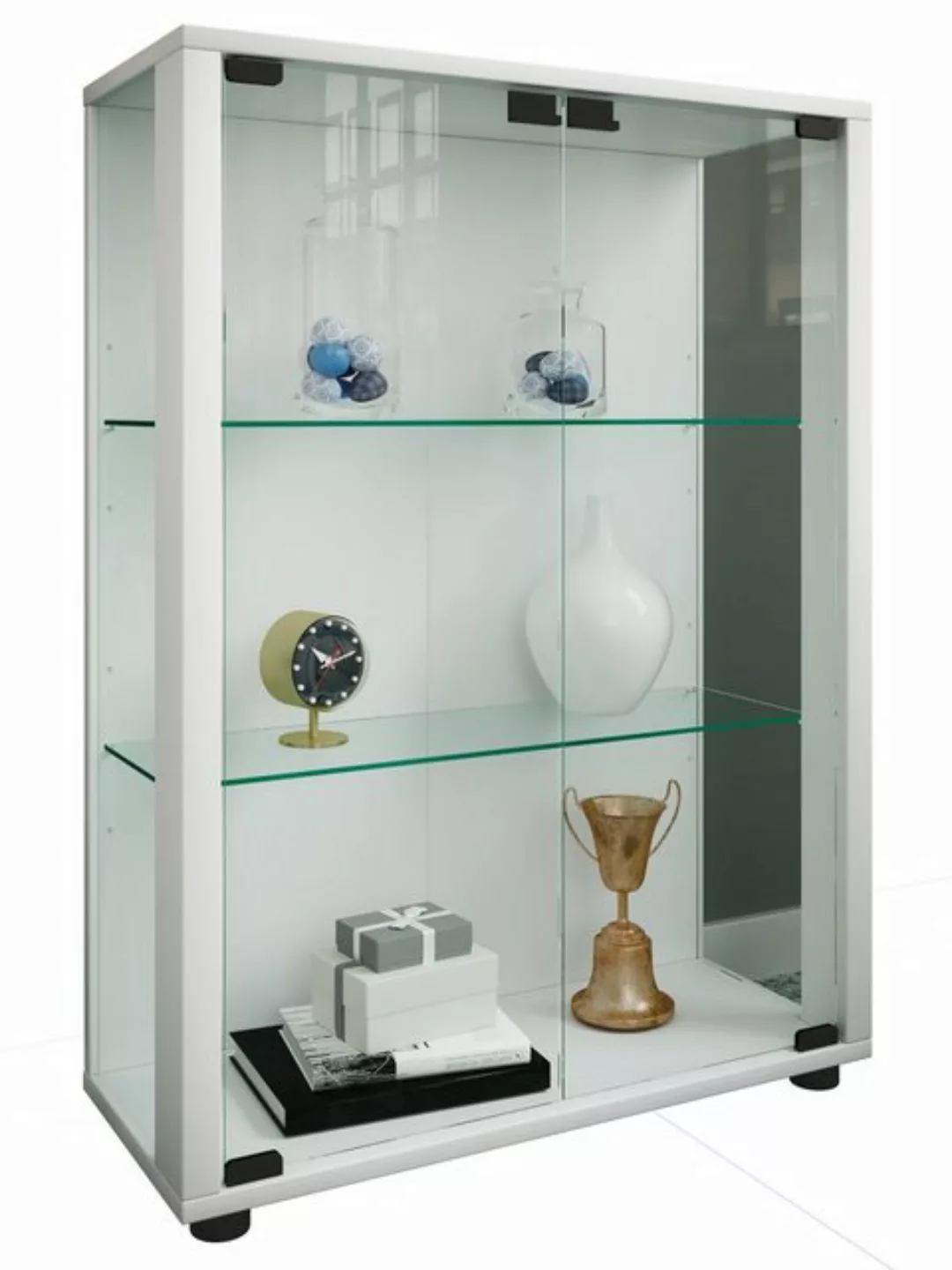 VCM Standvitrine Holz Glas Stand Vitrine Sammelvitrine Sintalo günstig online kaufen