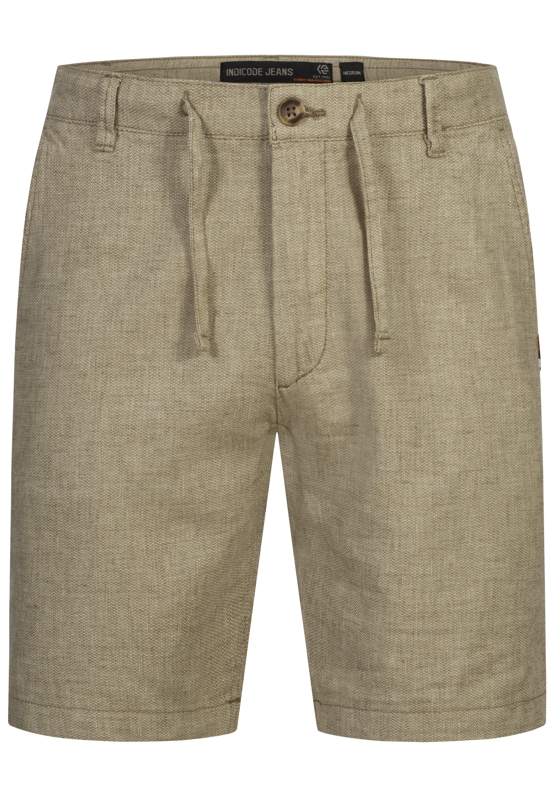 Indicode Chinoshorts INErwil aus Leinen-Mix mit günstig online kaufen