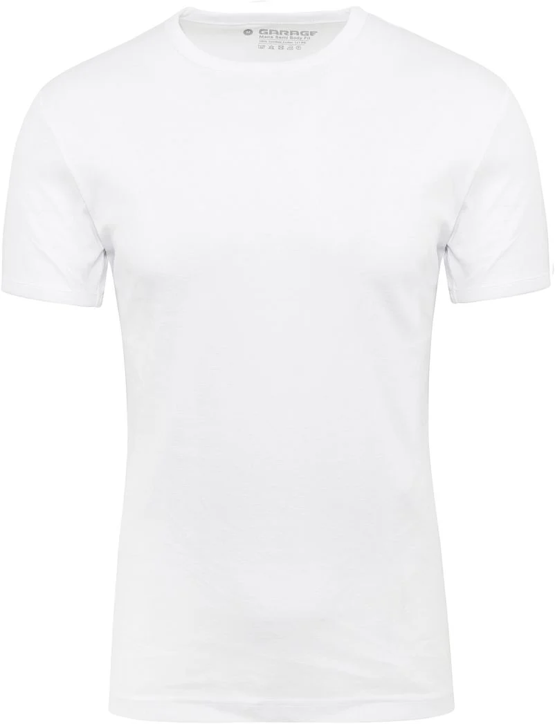 Garage Stretch Basic T-Shirt Weiss Rundhals - Größe XL günstig online kaufen