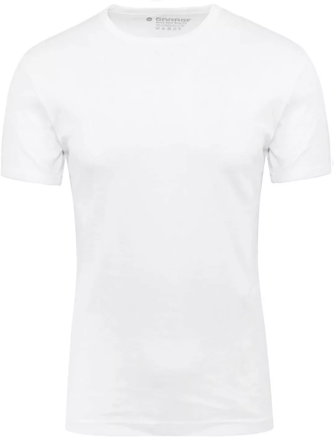 Garage Stretch Basic T-Shirt Weiss Rundhals - Größe XXL günstig online kaufen