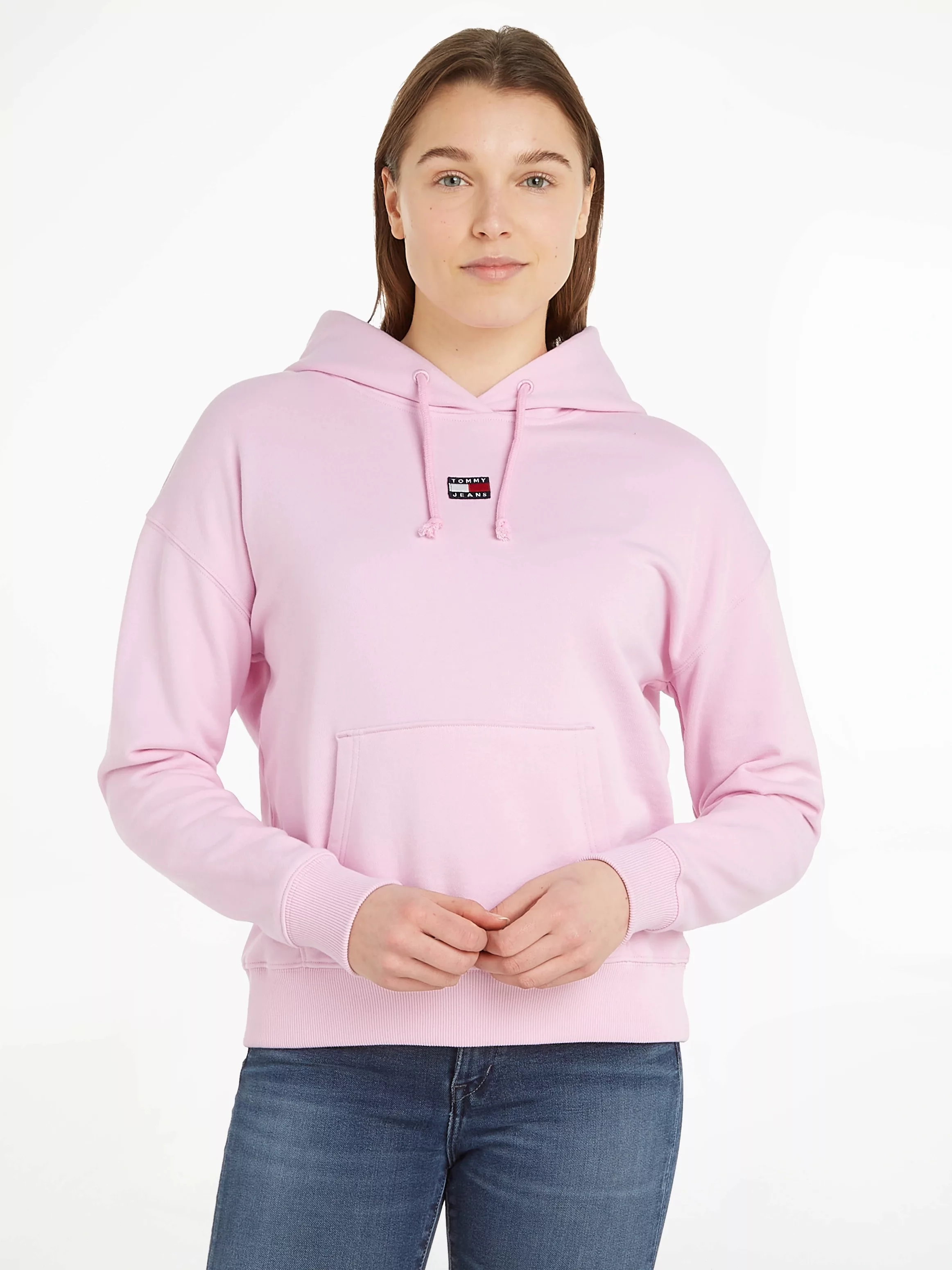 Tommy Jeans Kapuzensweatshirt TJW BXY XS BADGE HOODIE mit Kängurutasche günstig online kaufen