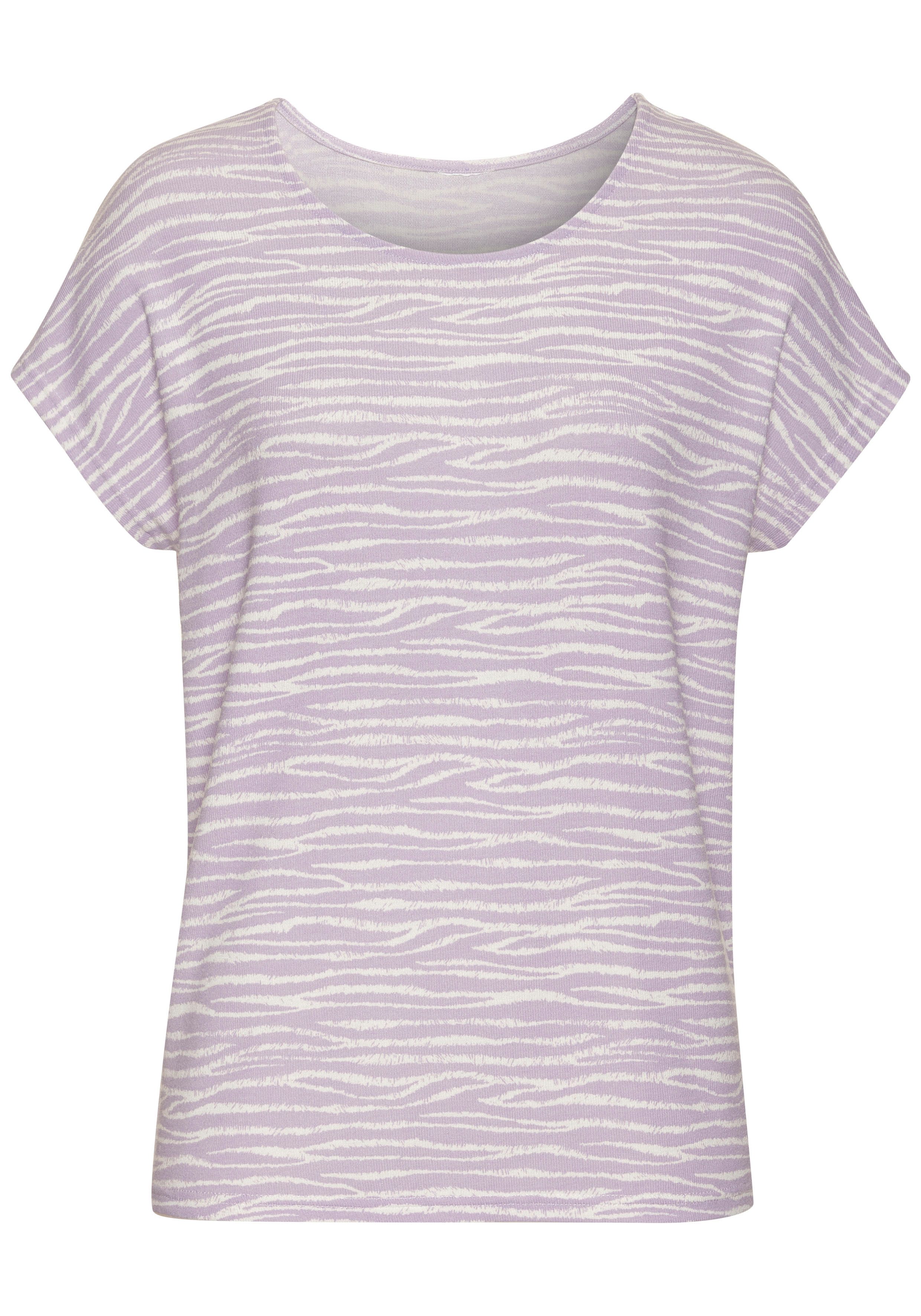 LASCANA Kurzarmshirt mit modischem Zebra-Muster aus günstig online kaufen