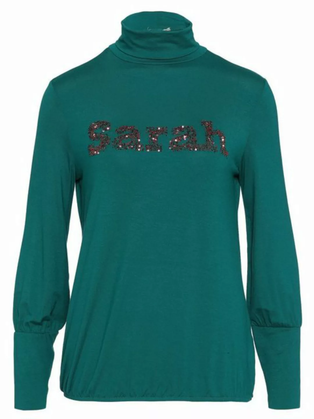 Sarah Kern Rollkragenshirt Sweatshirt figurumspielend mit Schriftzug "Sarah günstig online kaufen