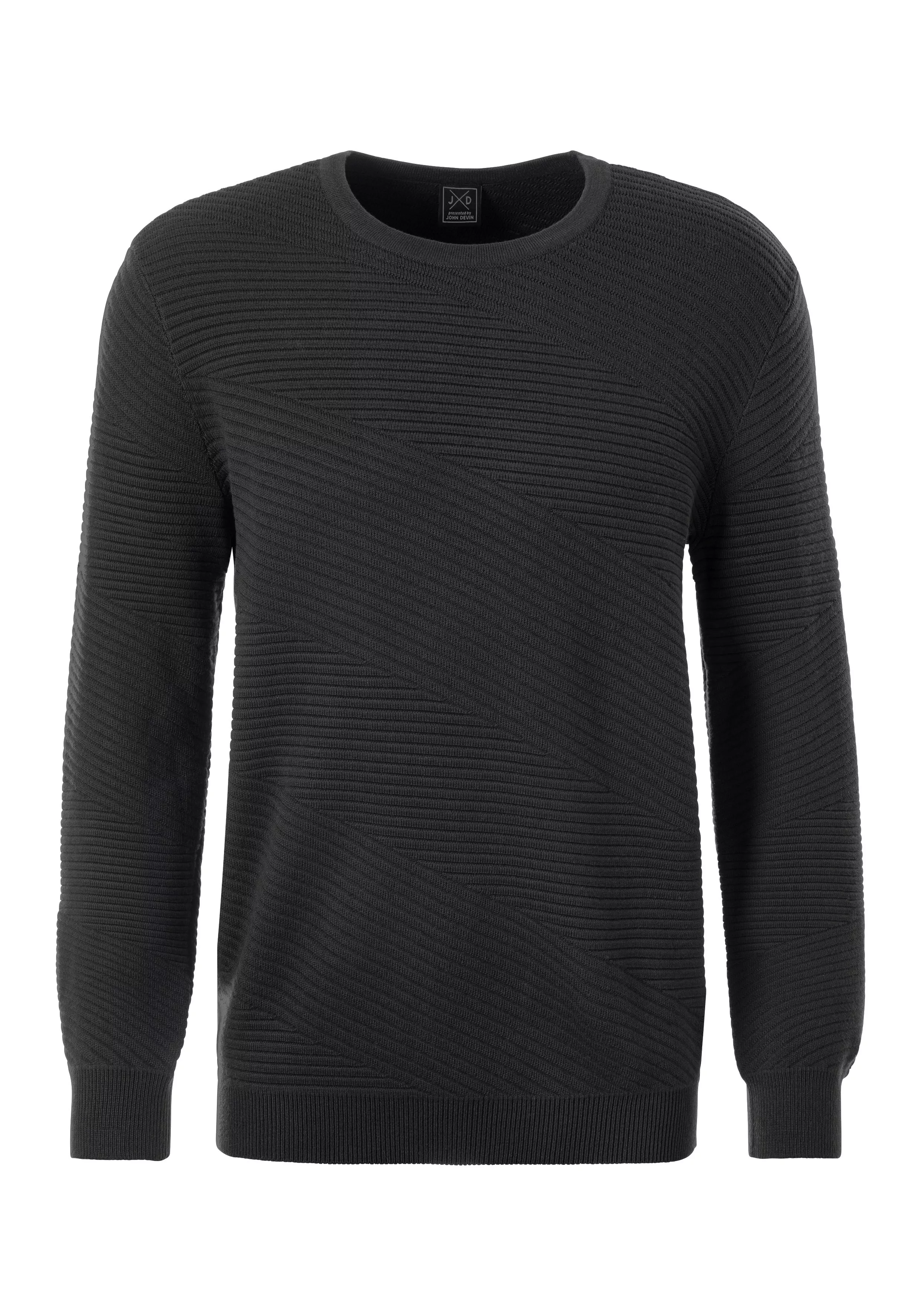 John Devin Strickpullover Pullover aus weichem Strukturstrick günstig online kaufen