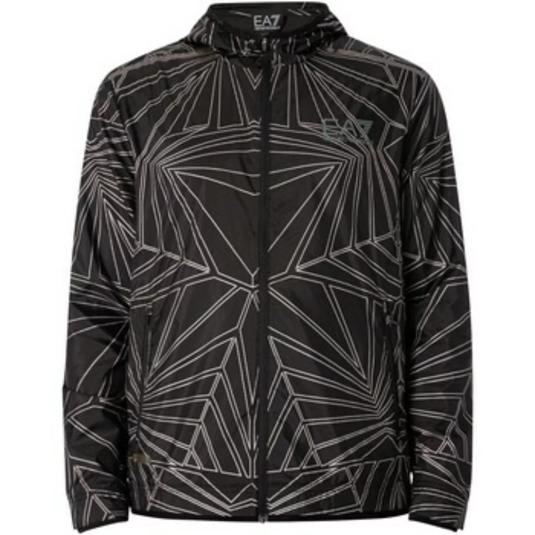 Emporio Armani EA7  Trainingsjacken Leichte Jacke mit gemustertem Logo günstig online kaufen