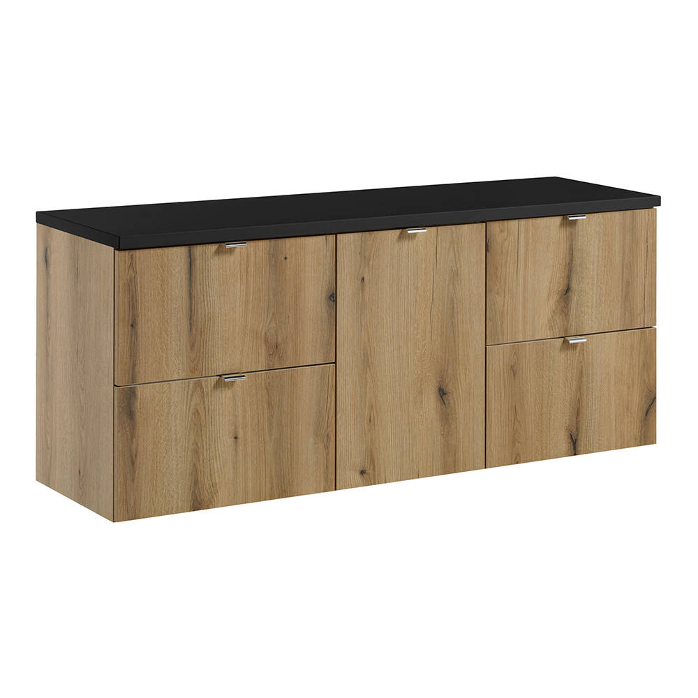 Lomadox Unterschrank NEWPORT-56-OAK Waschtischunterschrank, 140cm, Eiche un günstig online kaufen