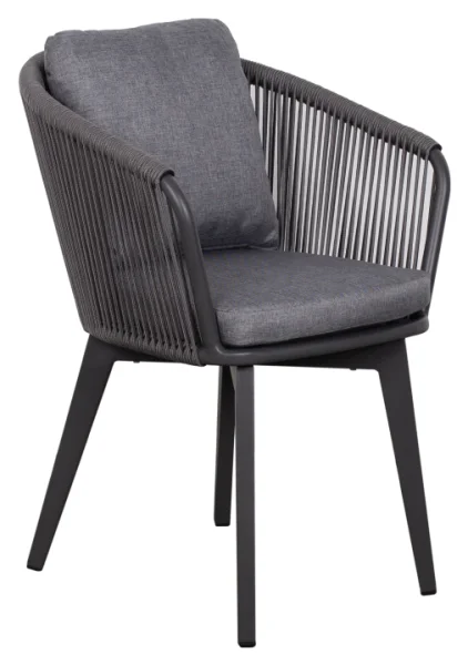Diningsessel Cadiz Rope mit Kissen light grey günstig online kaufen