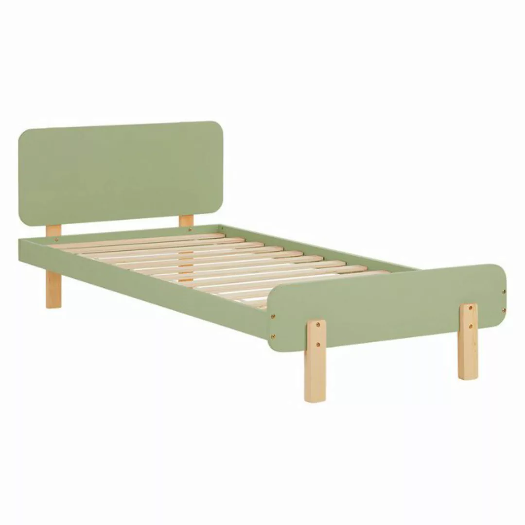 Homestyle4u Holzbett Kinderbett 90x200 cm Einzelbett Jugendbett Holzfüße Gä günstig online kaufen