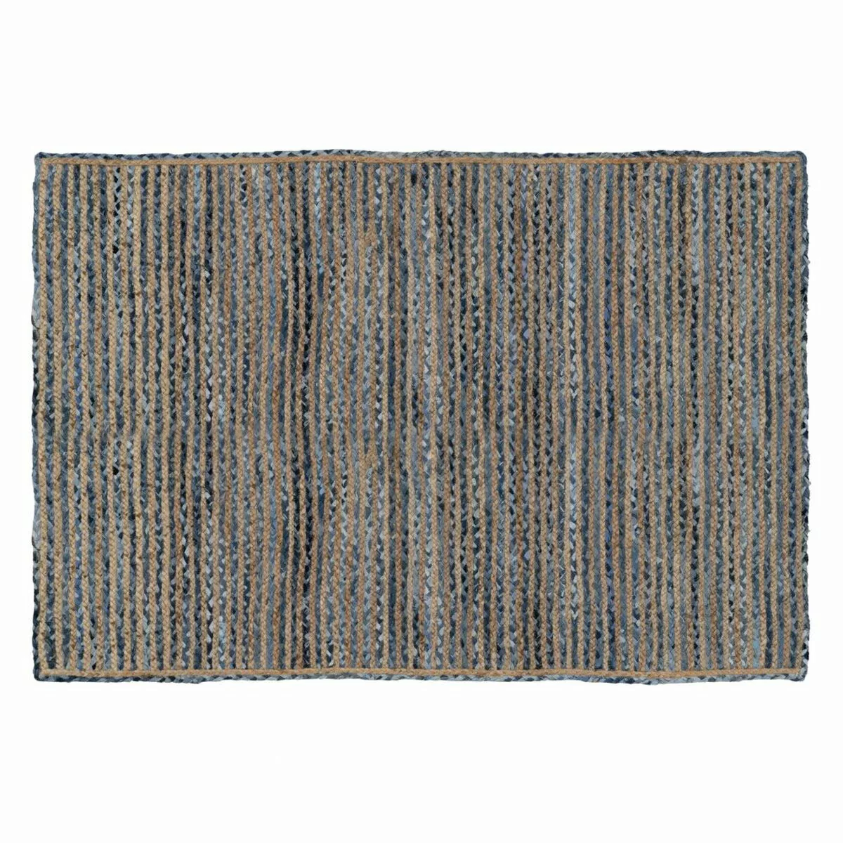 Teppich Natürlich Blau Baumwolle Jute 230 X 160 Cm günstig online kaufen