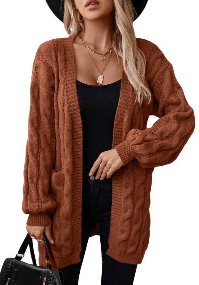 Nebelmeer Strickjacke Einfacher, vielseitiger Strickjackenmantel, Damen Her günstig online kaufen