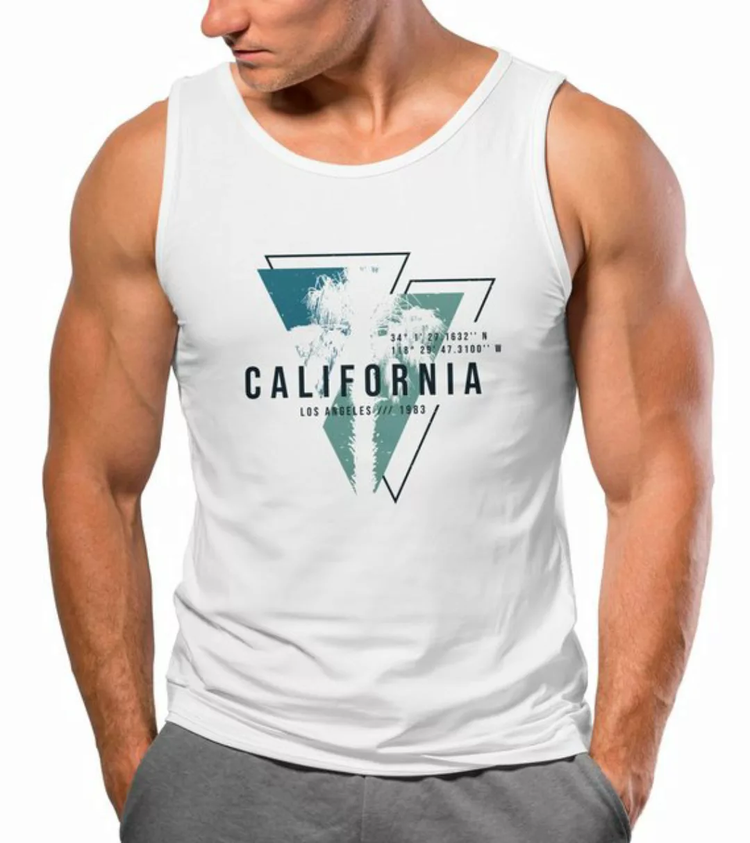 Neverless Tanktop Herren Tank-Top California Los Angeles Surfing Motiv Somm günstig online kaufen