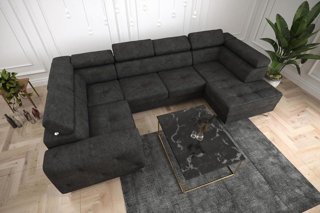 Xlmoebel Ecksofa Edles Ecksofa in U-Form aus Stoff und Kunstleder - Wohnlan günstig online kaufen