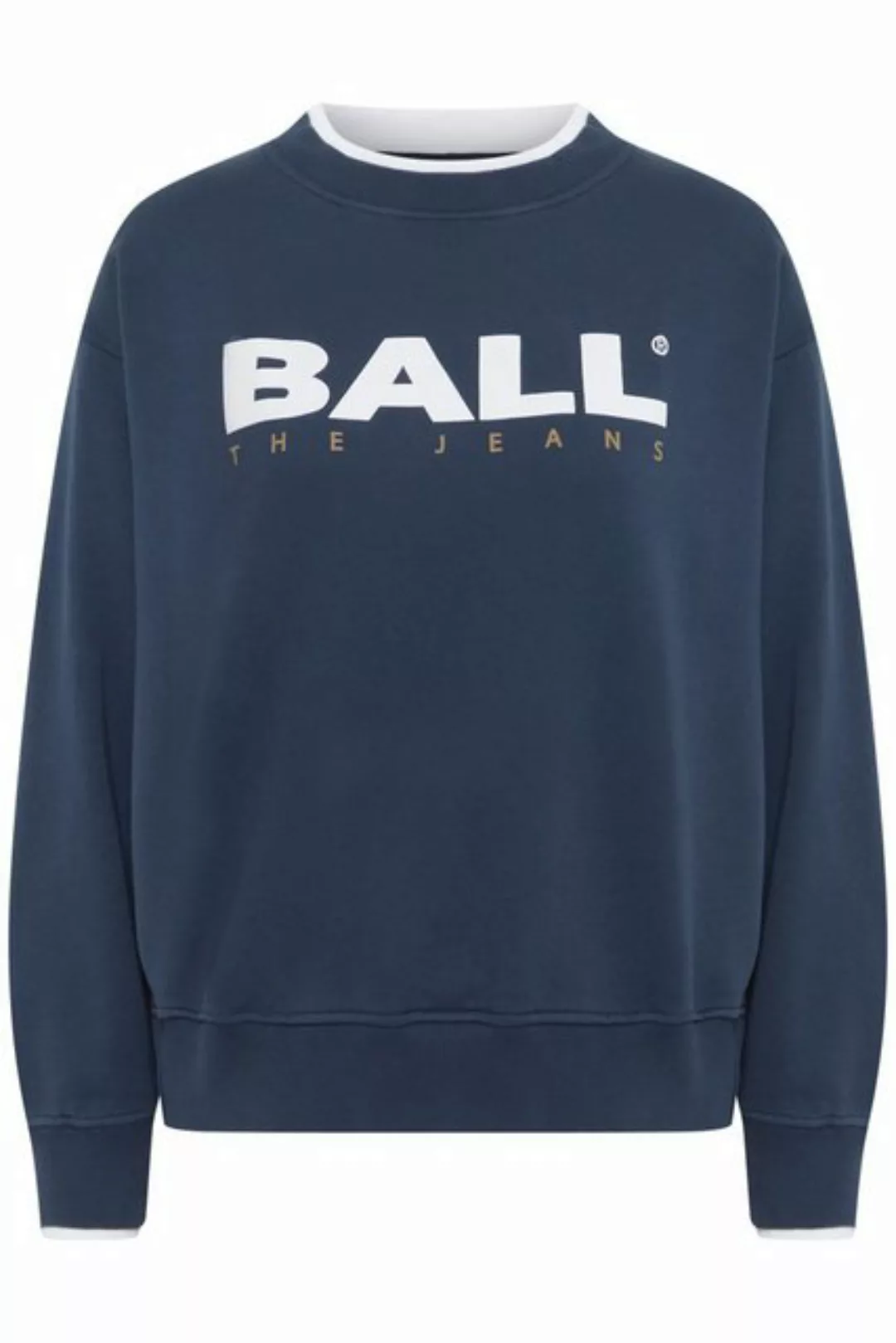 BALL Rundhalspullover BASIMONA SWEAT lässiges Sweatshirt mit doppeltem Bünd günstig online kaufen