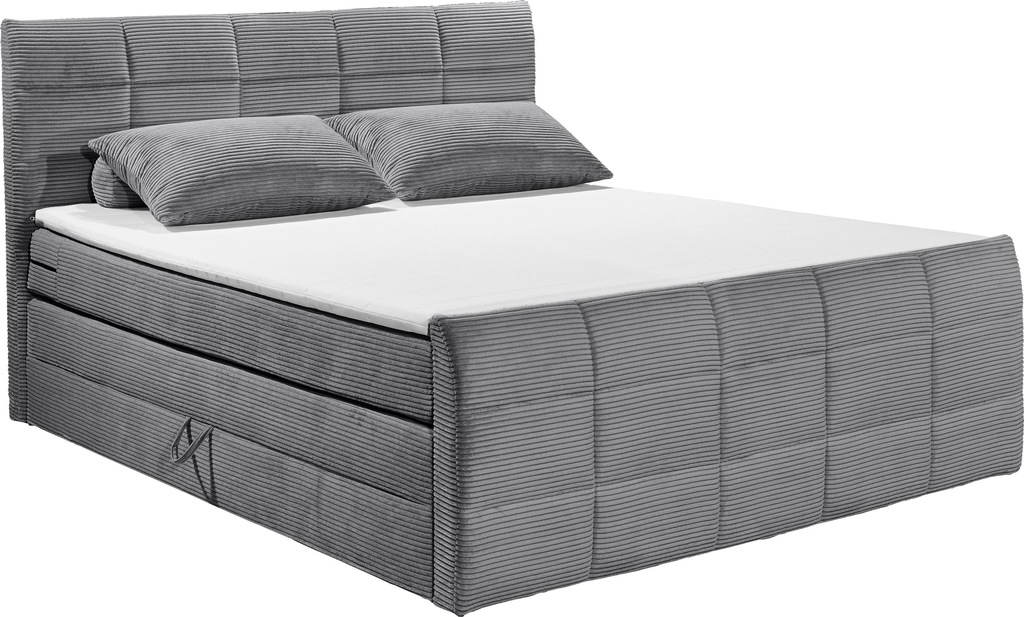 ED EXCITING DESIGN Boxspringbett "Bolivia", harte Seite mit Kokosmatte, wei günstig online kaufen