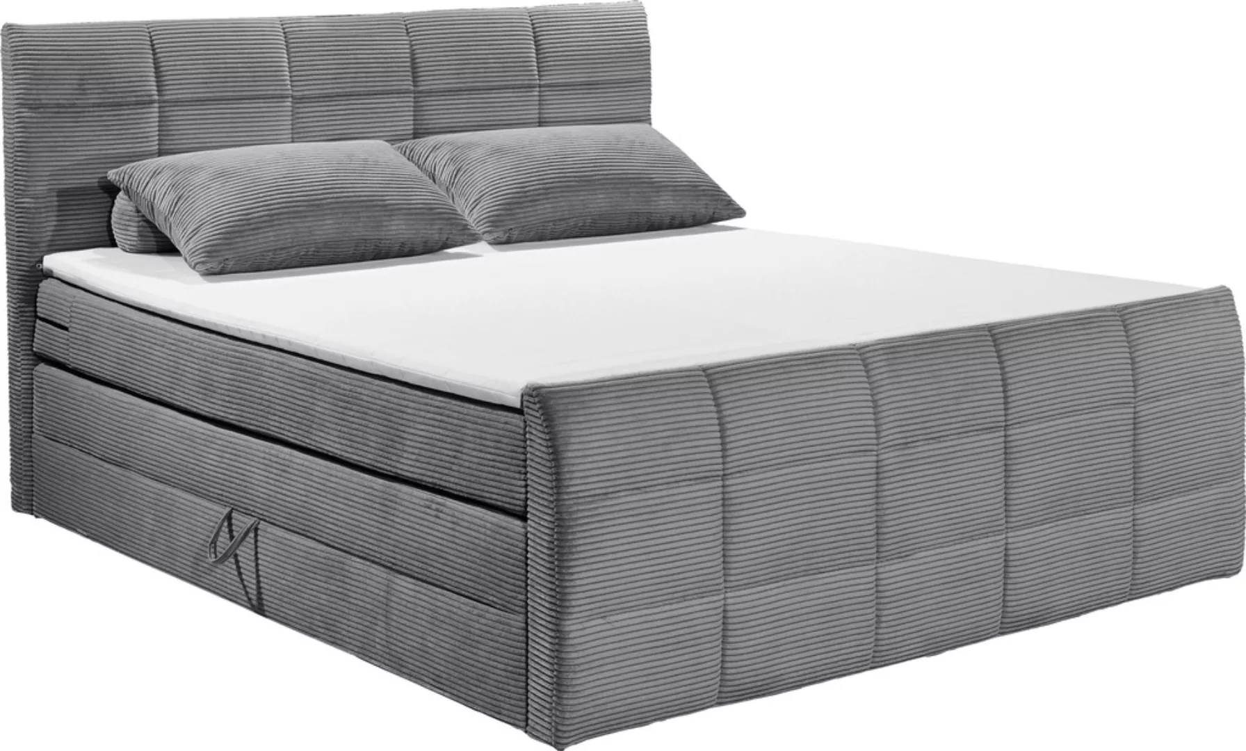 ED EXCITING DESIGN Boxspringbett »Bolivia«, harte Seite mit Kokosmatte, wei günstig online kaufen