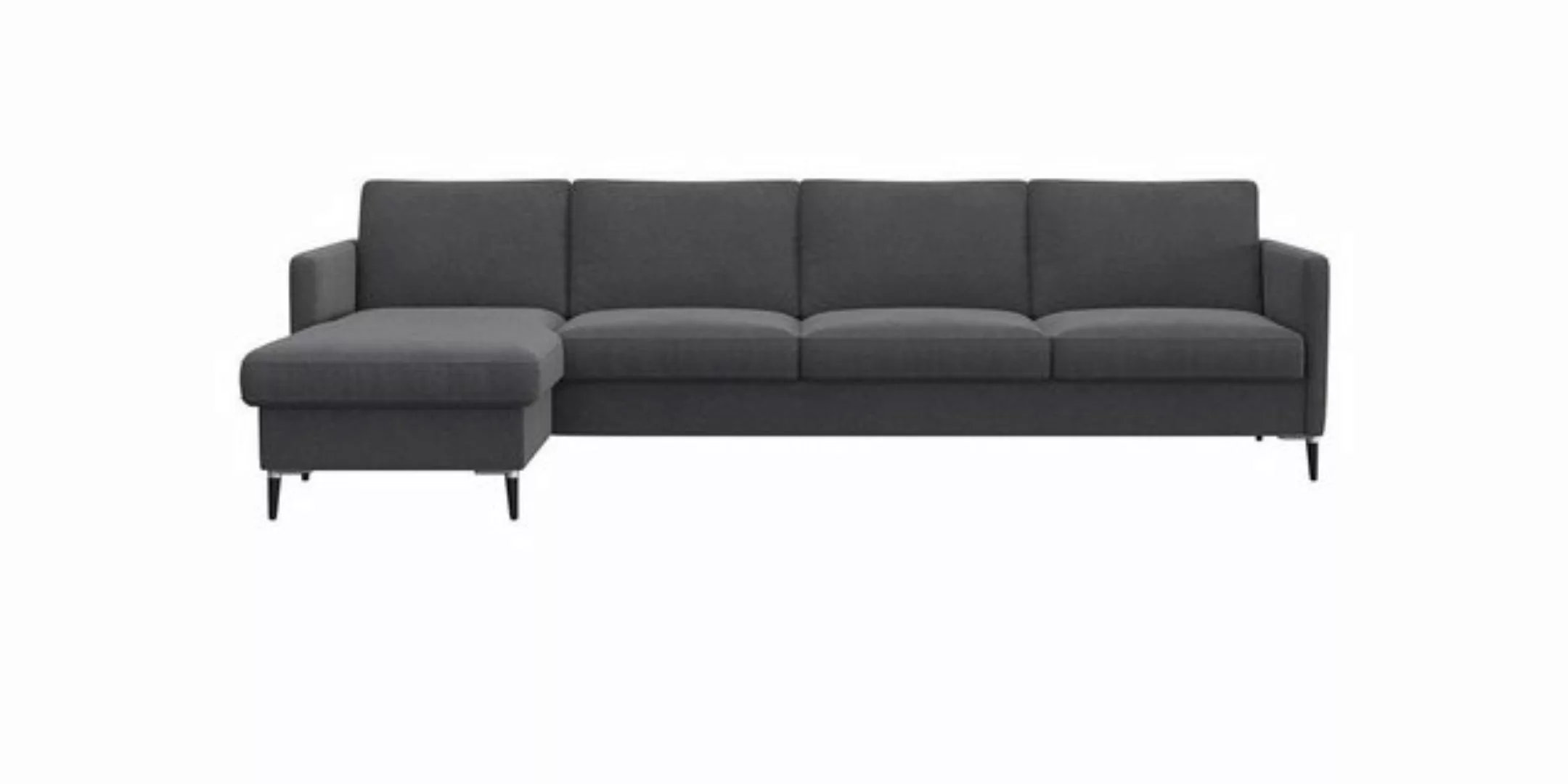 FLEXLUX Ecksofa Fiore, L-Form, schmale Armlehnen, Kaltschaum, Füße Alu+schw günstig online kaufen