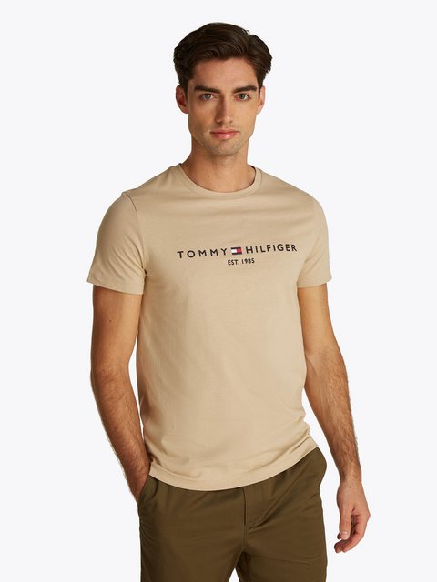 Tommy Hilfiger T-Shirt TOMMY LOGO TEE aus reiner, nachhaltiger Baumwolle günstig online kaufen