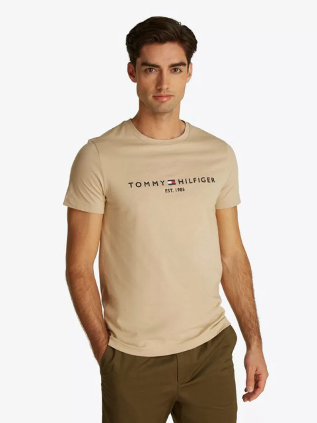 Tommy Hilfiger T-Shirt "TOMMY LOGO TEE", aus reiner, nachhaltiger Baumwolle günstig online kaufen