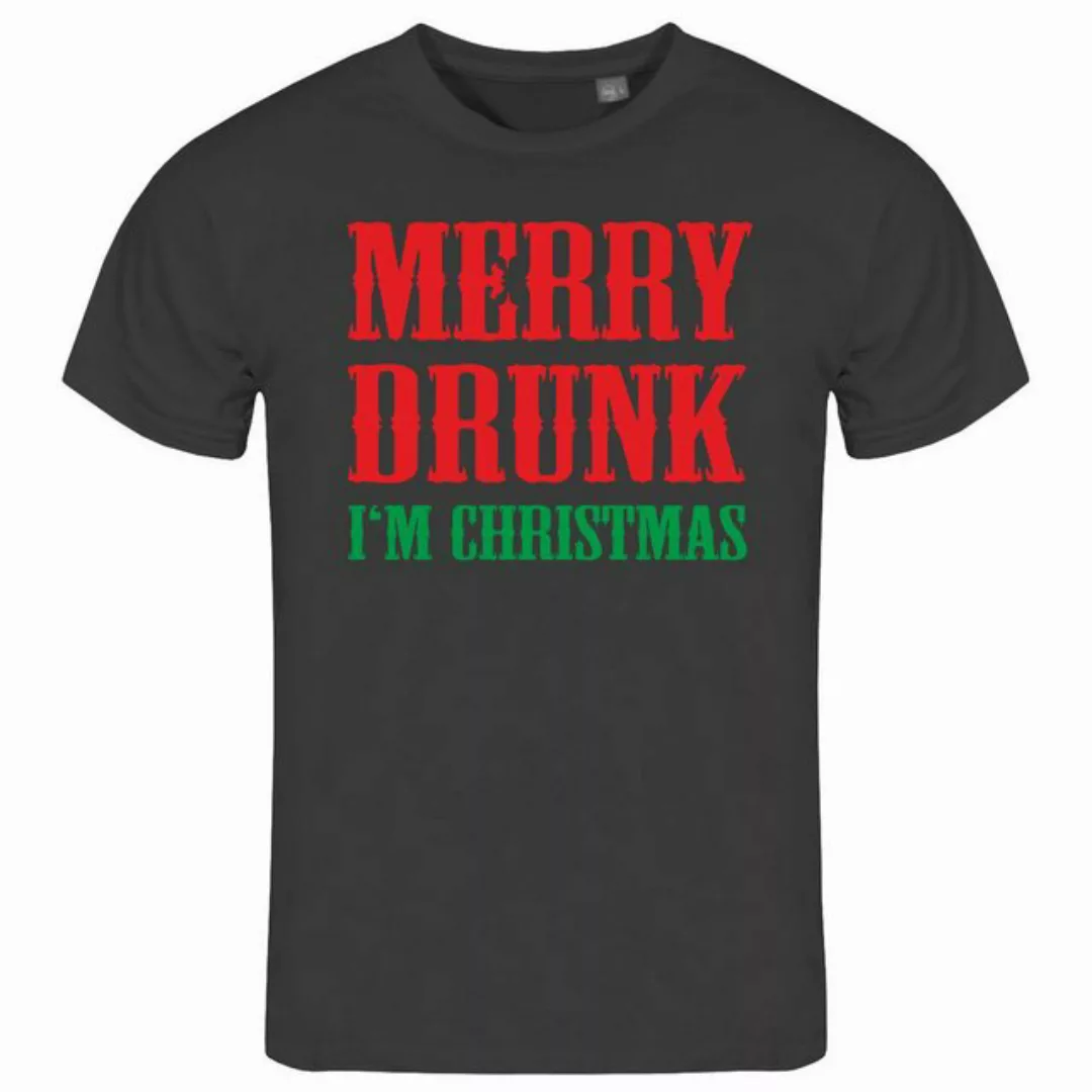 deinshirt Print-Shirt Herren T-Shirt Merry drunk im Christmas Funshirt mit günstig online kaufen