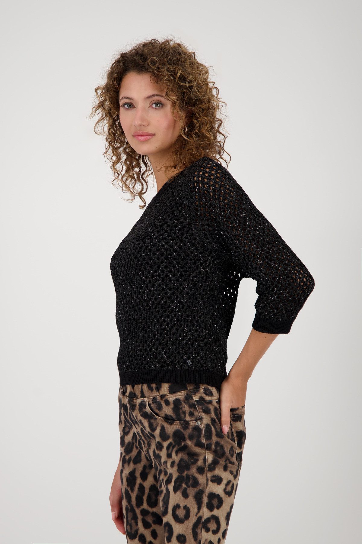 Monari Strickpullover aus Ajourstrick günstig online kaufen