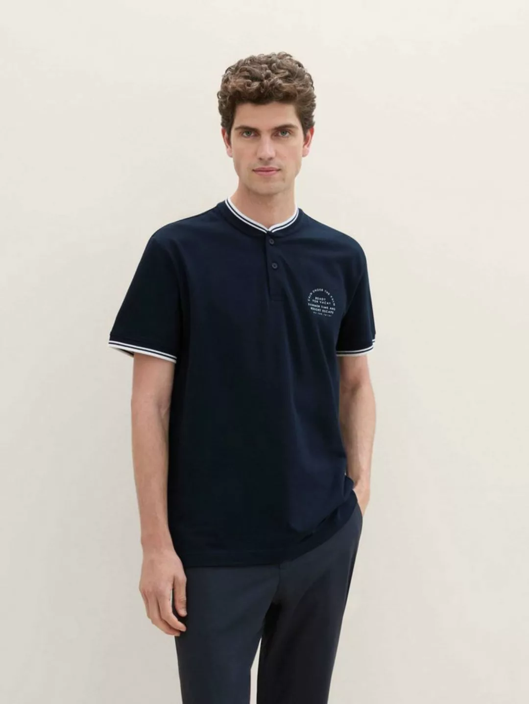 TOM TAILOR Poloshirt Poloshirt mit Print günstig online kaufen