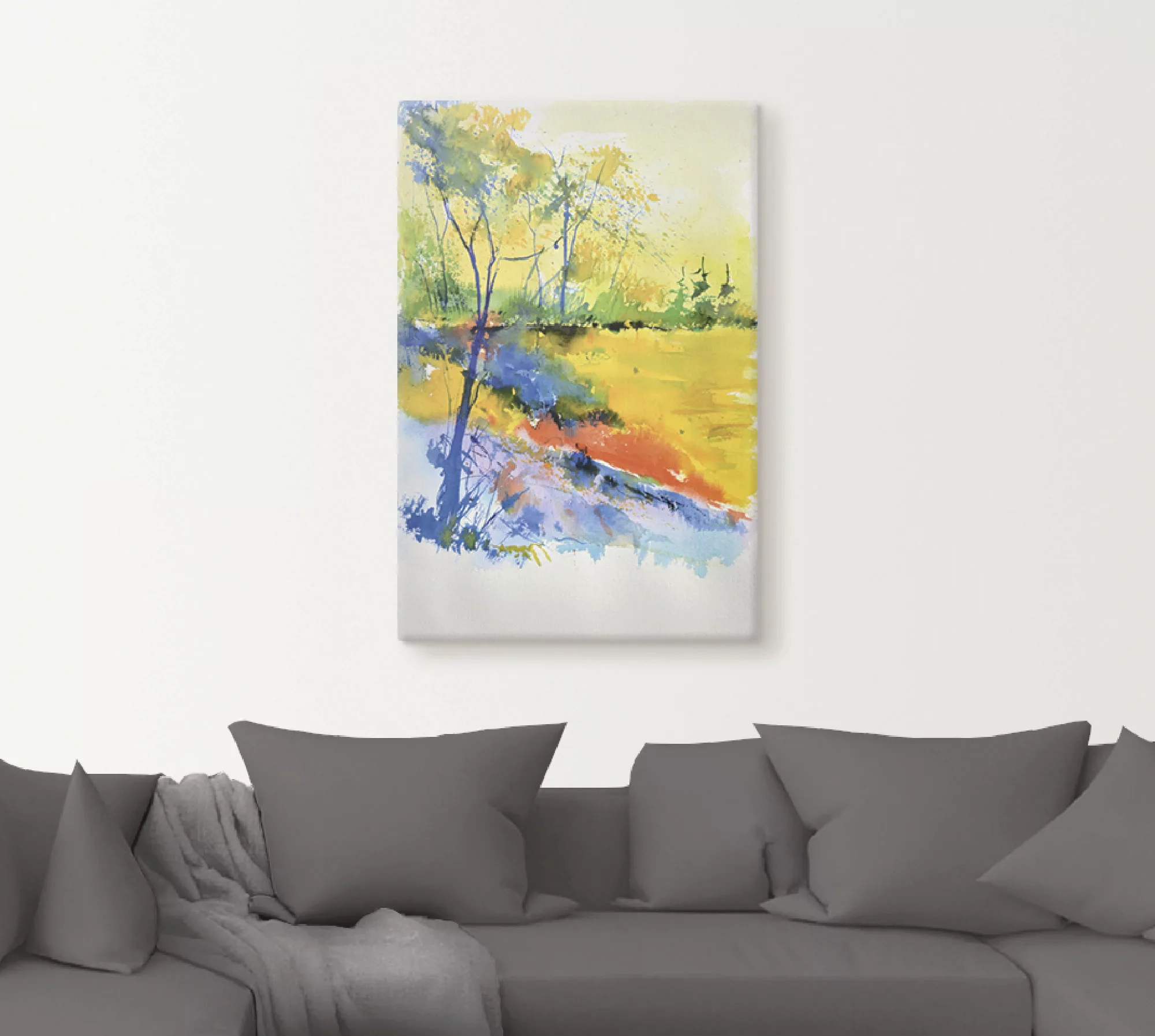 Artland Wandbild "Landschaft im Sonnenlicht", Wald, (1 St.), als Alubild, O günstig online kaufen