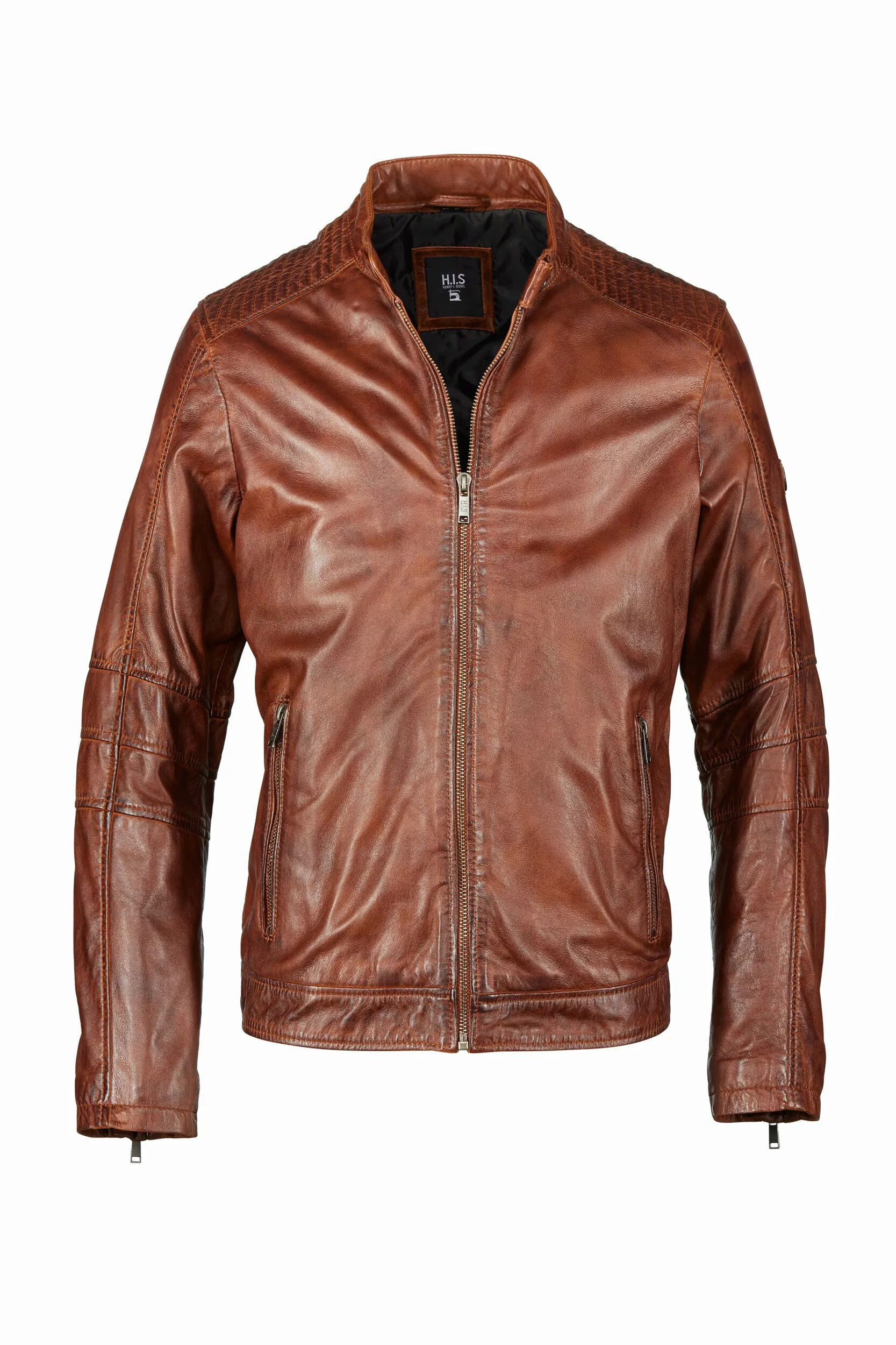 H.I.S Lederjacke (1-St) mit Stehkragen günstig online kaufen