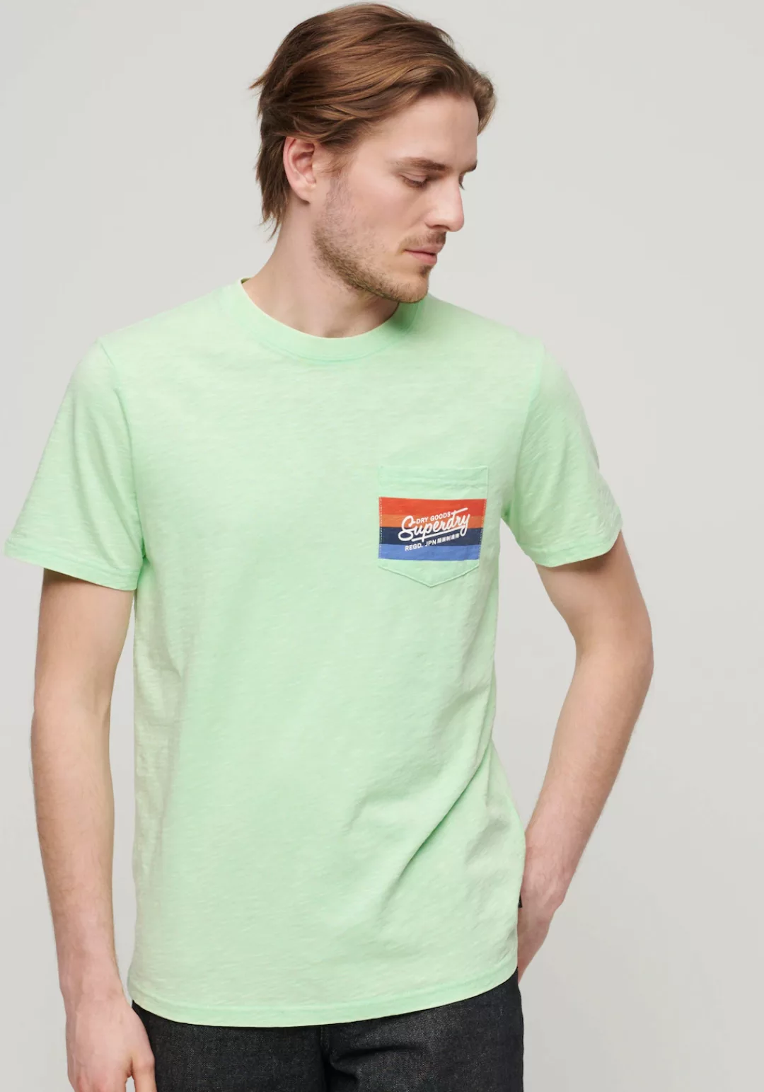 Superdry Print-Shirt "SD-CALI STRIPED LOGO T SHIRT" günstig online kaufen