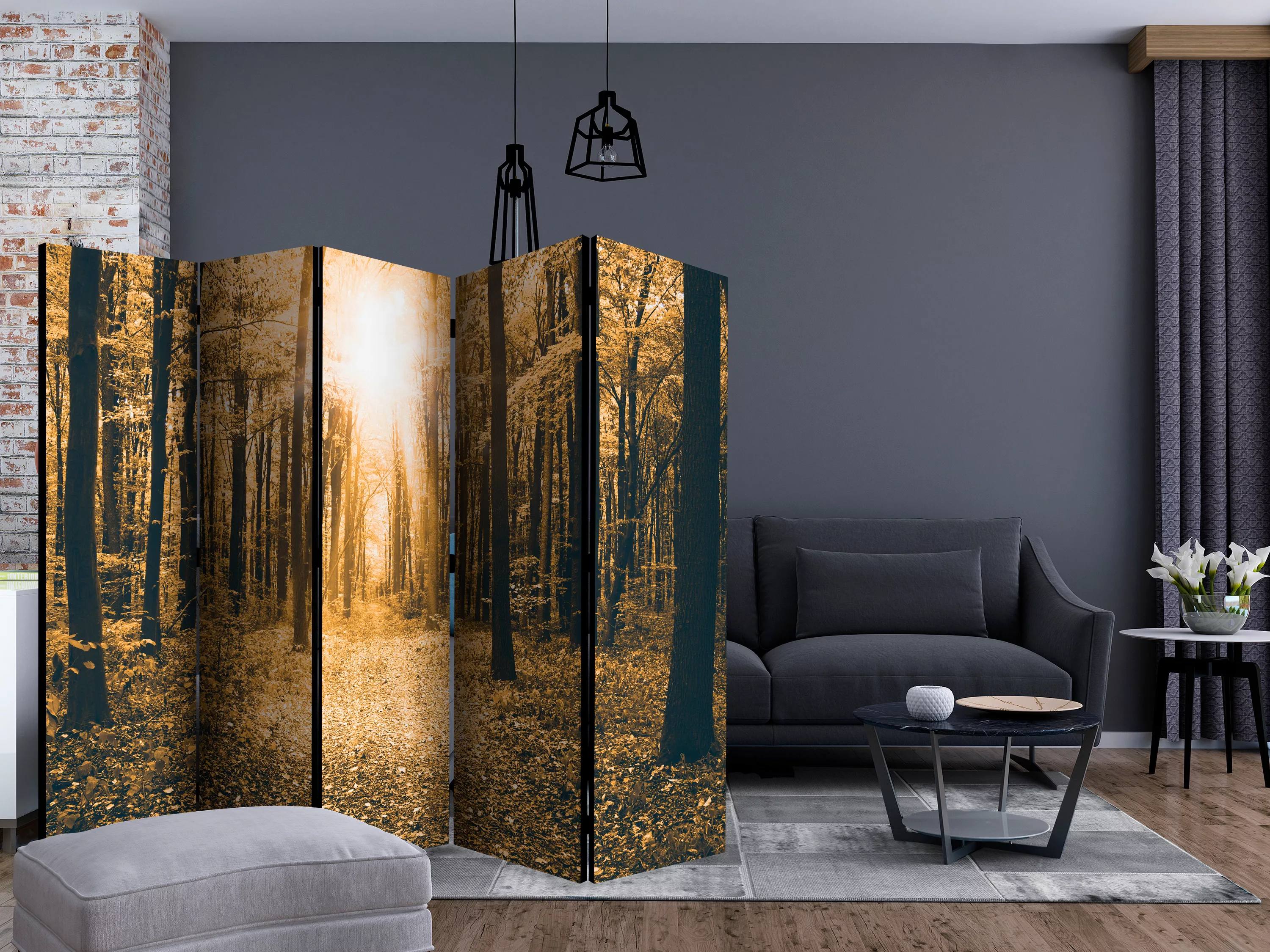 5-teiliges Paravent - Magical Light Ii [room Dividers] günstig online kaufen