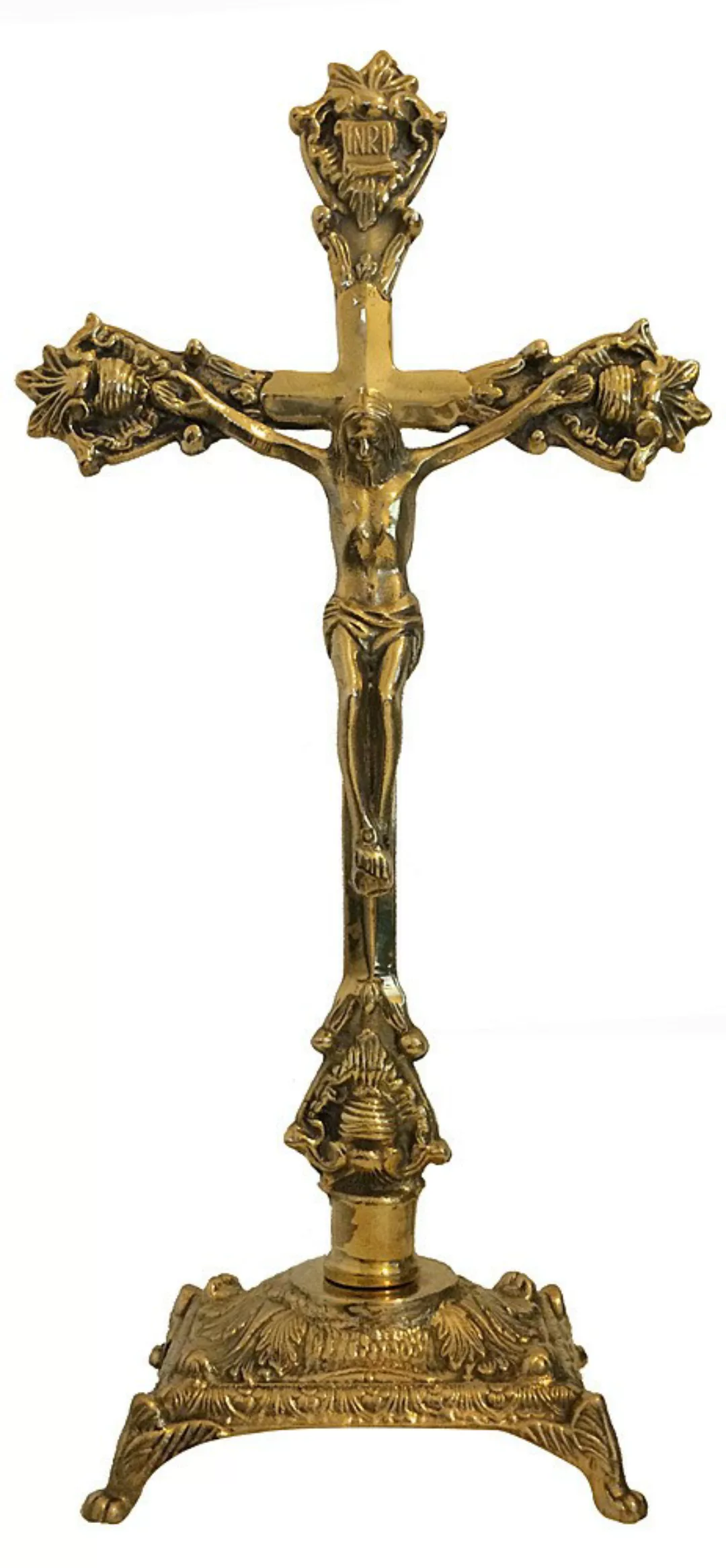 Kruzifix Kreuz Jesus-Christus Kreuz Messing Antik-Stil 39cm günstig online kaufen